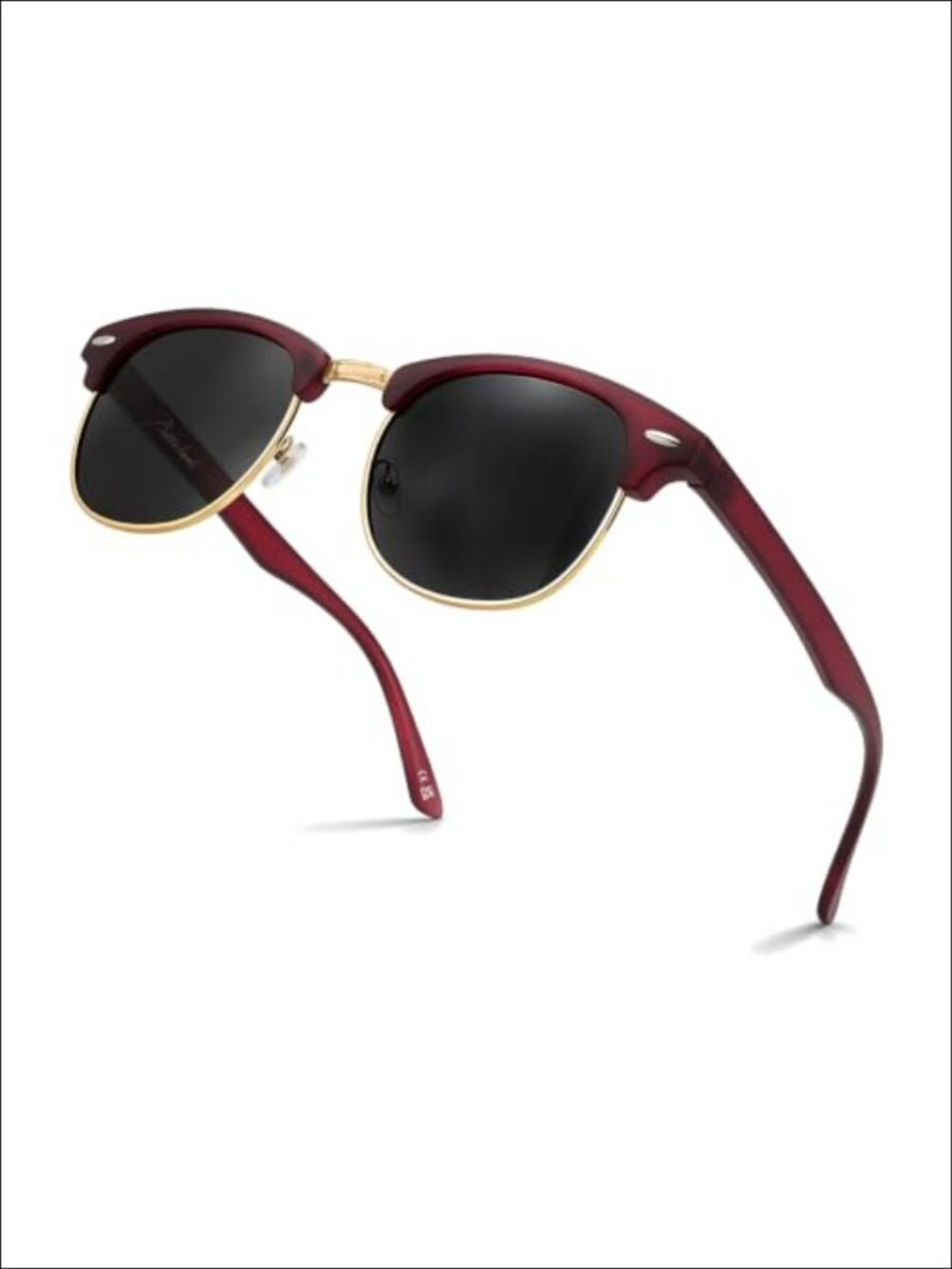 Polarized Sunglasses Semi-Rimless UV400 Rectangular Half Frame
